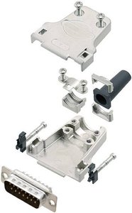 Zestaw listew męskich D-Sub Amphenol L17DTZF09-RG+L717SDE09P, rzędy: 2, styki: 9, 180 °, 1 szt.