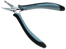 Szczypce dla elektroników ESD uchwyt 2-komponentowy dł. 135mm , bardzo wąski, ostre szczęki z mini fasetą Szczypce czołowe skośne C.K Sensoplus T3871DF 120, 130 mm, 61 HRC, ESD