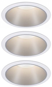 EBL Zestaw Cole Coin 3StepDim rd fixed LED 3x6W 2700K 230V biały/srebrny mat/pl Lampa do zabudowy Paulmann Cole Coin 93410 Zestaw 3-elementowy 6 W 460 lm