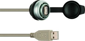 Gniazdo do zabudowy USB 3.0 BF a, kabel przedłużający 1.0 m. Murr Elektronik MSDD 4000-73000-0160000, 1.00 m, 1 szt.