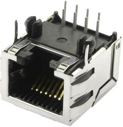 złącze żeńskie do wbudowania poziomego RJ45 BEL Stewart Connectors SS70100-011F Ilość styków: 10P8C 1 szt.