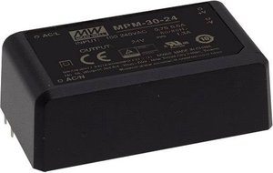 Medyczna enkapsulacja pojedynczej mocy wyjściowej: 30 W Zasilacz AC/DC Mean Well MPM-30-12 12 V/DC 2.5 A