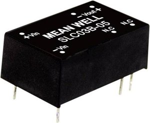 Moduły przetwornicy MEANWELLL DC/DC serii SLC03DIP/DIL16 Obudowa Pojedyncze wyjście Stosunek napięcia wejściowego: 2:1 Moc: 3W regulowana Moduł przetwornicy DC/DC Mean Well SLC03A-05 SLC03A-05, 3 W, 600 mA, 1 szt.