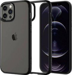 Etui Spigen Ultra Hybrid. Kompatybilny z etui do iPhone'a 6,7'', przezroczystą silikonową ramką z tyłu komputera. Spigen Hybrid Case Apple iPhone 12 Pro Max czarny