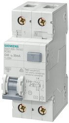 RCBO, 6 kA, 1P+N, Typ A, 30 mA, C-Char, We: 16 A, Un AC: 230 V Przełącznik Siemens 5SU13567KK16  16 A 0.03 A 230 V