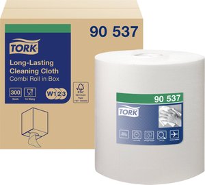 Chusteczki czyszczące o długiej żywotności białe W1 / 2/3 Ręcznik do czyszczenia TORK 90537 1 szt.