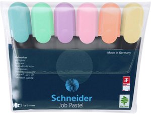 Marker do tekstu Schneider Textmarker Job pastell Etui 6 Stück