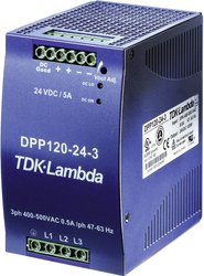 Zasilacz na szynę DIN TDK-Lambda DPP120-24-3, 24 V/DC, 5 A, 120 W