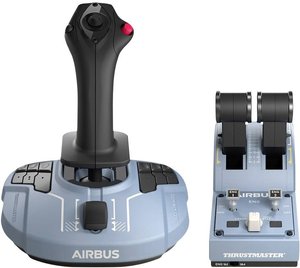 Joystick Thrustmaster TCA Officer Pack Airbus Edition USB PC niebieski, czarny z suwakiem