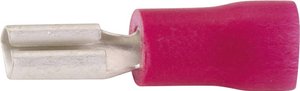Konektor żeński, częściowa izolacja, tuleja, 2.8x0.5 mm, 0.5-1.0 mm2, czerwony