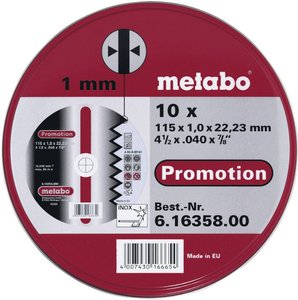 Tarcza tnąca prosta Metabo  616358000 115 mm 10 szt.