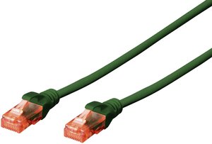 DIGITUS Professional CAT 6, kabel połączeniowy U-UTP, AWG 26/7, skrętka, dł. 5 m, zielony kabel LAN Digitus DK-1612-050/G, 1 szt., RJ45, CAT 6, U/UTP, 5.00 m, zielony