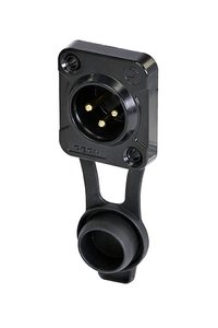 Złącze męskie XLR Rean AV RRX3M-Z-002-1 RRX3M-Z-002-1, mosiądz, złącze męskie do wbudowania, 1 szt.