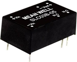 Moduły przetwornicy MEANWELLL DC/DC serii SLC03DIP/DIL16 Obudowa Pojedyncze wyjście Stosunek napięcia wejściowego: 2:1 Moc: 3W regulowana Moduł przetwornicy DC/DC Mean Well SLC03B-05 SLC03B-05, 3 W, 600 mA, 1 szt.