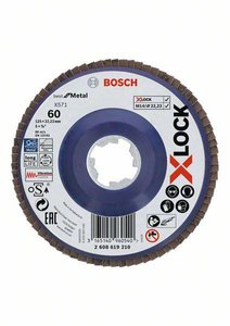 Tarcza szlifierska listkowa X571 Best for Metal, prosta, 125 mm, K 60, tworzywo sztuczne Bosch Accessories 2608619210 1 szt.
