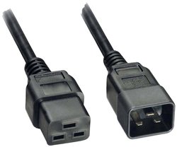 Kabel Akyga AK-UP-03 [1x złącze żeńskie IEC C19 - 1x złącze męskie IEC C20] 1.80 m