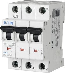 Wyłącznik automatyczny Eaton FAZ-C50/3 278878, 400 V/AC, 50 A