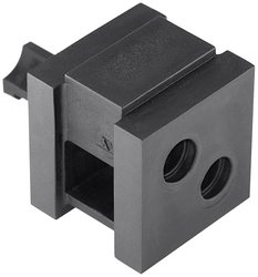 Podwójna wylewka HellermannTyton VP-S_/6-7_Ins-dbl-PL-BK (20) 440-00020, (D x S x W) 21.10 x 21.10 x 21.80 mm, tworzywo sztuczne, 20 szt.
