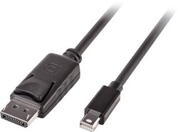 Przejściówka Mini DisplayPort, DisplayPort LINDY LINDY Mini DP zu DP Kabel, schwarz 2m 41646, 2.00 m