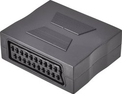 SpeaKa Professional SCART TV, Odbiornik Przejściówka, adapter [1x złącze żeńskie SCART - 1x złącze żeńskie SCART]  czarny