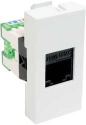 Złącze wtykowe do złączy danych Quadro RJ45 45x22,5mm, biały Wkładka urządzenia KOPOS QD 45X22.5-RJ-45_HB 1 szt.