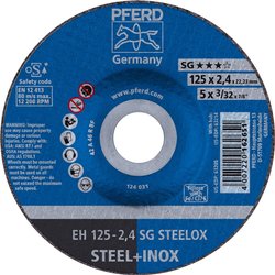 Tarcza tnąca wygięta PFERD SG STEELOX 61341222 125 mm 25 szt.