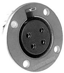 Złącze męskie XLR Amphenol EP-4-13P, złącze żeńskie z kołnierzem, 1 szt.