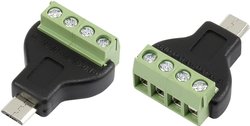 Złącze wtykowe USB ze złączem śrubowym TRU COMPONENTS MN-USB4M 1572338, 1 szt.