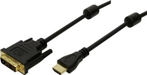 LogiLink CH0004 - kabel połączeniowy HDMI (typ A) do DVI (DVI-D 18+1), 2m Przejściówka HDMI, DVI LogiLink CH0004 CH0004, 2.00 m