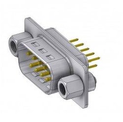 Złącze męskie D-Sub Deltron Connectors DTS09PY/2M85UNB5, rzędy: 2, styki: 9, 180 °, 1 szt.