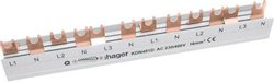 Szyna fazowa Hager KDN451D , , , 4 styki  80 A     1 szt.