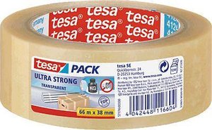 tesapack® Bardzo mocna taśma pakowa premium (w kolorze brązowym i przezroczystym) do bezpiecznego pakowania Taśma pakowa tesa tesapack® 57174-00000-02 ULTRA STRONG (D x S) 66 m x 38 mm 66 m 1 szt.