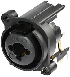 3-pinowe gniazdo panelowe XLR połączone z gniazdem jack 6,35 mm, stereo, poziomy montaż PCB, sprężyna ustalająca Złącze męskie XLR Rean AV RCJ6FA-H-0 RCJ6FA-H-0, CuSn6, gniazdo, 1 szt.