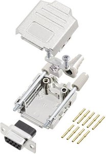 Zestaw listew żeńskich D-Sub encitech DPPK09-M-DBCS-K 6355-0052-11, rzędy: 2, styki: 9, 180 °, 1 szt.