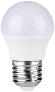 VT-246 4.5W G45 PLASTIKOWE ŻARÓWKI-SAMSUNG CHIP KOD KOLORU: 6400K E27 Żarówka LED V-TAC 21176 E-27 4.5 W = 40 W 470 lm zimna biel 1 szt.