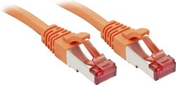 Kabel LAN LINDY 47806, 1 szt., RJ45, CAT 6, S/FTP, 0.50 m, pomarańczowy