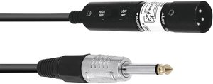 Przejściówka Omnitronic 30225085 [1x złącze męskie XLR 3 pin - 1x złącze męskie jack 6,3 mm (mono)] 0.30 m