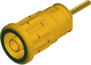 Gniazdo laboratoryjne zabezpieczone Złącze żeńskie do wbudowania pionowego Średnica pinu: 4 mm żółty, zielony SKS Hirschmann SEP 2630 S1,9 1 szt.