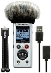 Olympus Dyktafon cyfrowy LS-P1 Podcaster Kit Czas nagrywania (maks.) 123 h srebrny