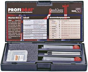 Ręczne narzędzie do usuwania zadziorów PROFIGRAT®, zestaw startowy 3 Zestaw gratowników Exact Set Kit 3, 24s zt.