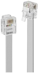 Lindy RJ-12 M/M 15.0m 15m Szary ISDN kabel LINDY 34227, 1 szt.