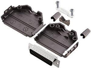 Zestaw listew męskich D-Sub TRU COMPONENTS TCDPPK25BKHDP44K 7709000, rzędy: 3, styki: 44, 180 °, 1 szt.