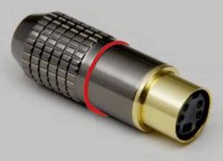 Złącze męskie DIN miniaturowe  BKL Electronic 0212009, złocony, złącze, proste, 1 szt.