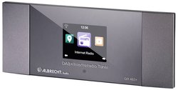 Adapter radia internetowego Albrecht Albrecht DR 463+ Internet-, DAB+ und UKW-Radio Tuner DAB+, Internet, UKW z pilotem, obsługa Spotify antracytowy