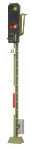 Semafor świetlny z sygnałem wejścia Viessmann 4012, 79 mm, kolej DB, 3 diody LED, skala