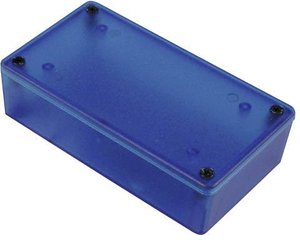 Obudowa uniwersalna Hammond Electronics, ABS, niebieski (przezroczysty), (D x S x W) 100 x 51 x 25 mm, 1 szt.