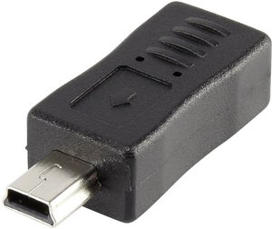 Przejściówka, adapter USB 2.0 Renkforce RF-4096116 rf-usba-08, [1x złącze męskie Mini-B USB 2.0 - 1x złącze żeńskie Micro-B USB 2.0]