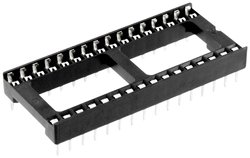 Connfly Podstawka pod układy scalone Wymiary siatki: 2.54 mm Ilość styków: 32 1 szt. tuba