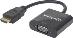 Przejściówka, adapter HDMI, VGA Manhattan 151467 151467, [1x złącze męskie HDMI - 1x złącze żeńskie VGA]