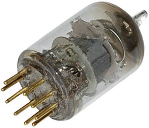 Lampa elektronowa E E 180 F = 6 J 49  E 180 F = 6 J 49 Ilość biegunów 9 Trzonek Noval Opis: Pentoda